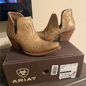 Ariat Women's Metallic Gold Ankle Booties